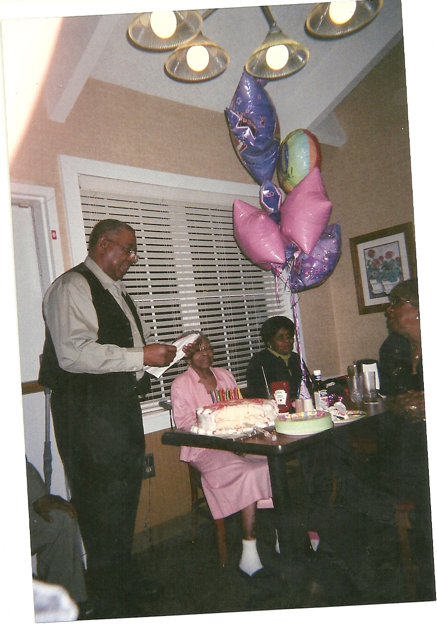 Izora Yates-Robinson* 90th birthday party Jan 2010. (with son Willie Louis & sister Ella Yates-Ward)