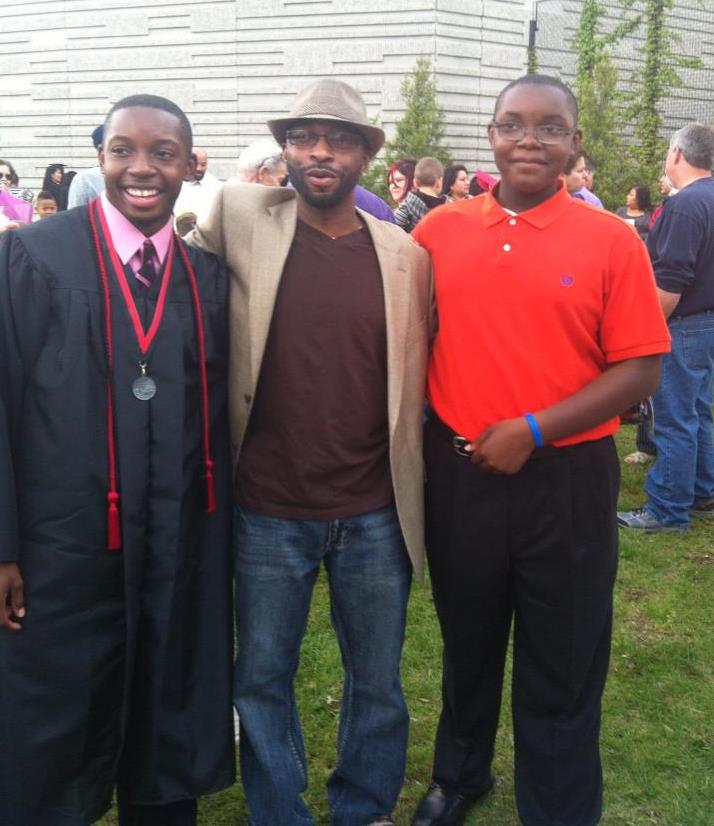 Gene with sons Christopher & Isaiah