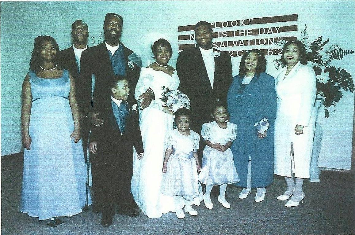 Isaiah Sr & family at Isaiah Jr's wedding